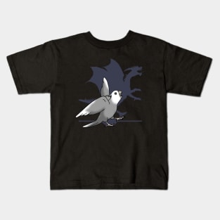 White faced Cockatiel Dragon Shadow Kids T-Shirt